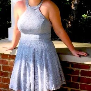 Silver homecoming dress